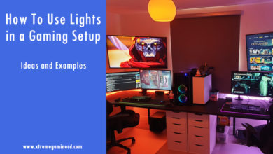 Gaming Setup with LED Lights