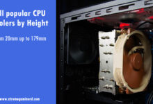 CPU coolers by height